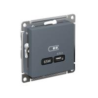 Systeme Electric ATN000727 AtlasDesign USB Розетка тип-С 65Вт высокоскор.заряд. QC, PD, механизм, грифель