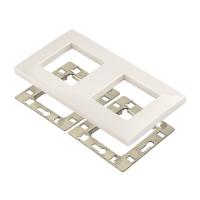 LANMASTER LAN-FRS45x45/2-WH Рамка 2-постовая 45х45, с суппортами, белая