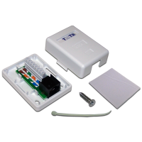 TWT TWT-SM1-45/6-WH Настенная розетка, 1 порт RJ-45 категории 6, UTP, белая