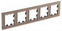Systeme Electric ATN320505 AtlasDesign Nature 5-постовая рамка, органическое стекло, шампань
