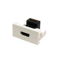 LANMASTER LAN-WA-LP-HD90CP-WH Вставка Mosaic 22.5x45 с угловым адаптером HDMI, мама-мама, белая