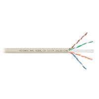 NIKOMAX NMC 9155L-IY Кабель U/UTP 4 пары, Кат.6a (Класс Eа), тест по ISO/IEC, 500МГц, одножильный, BC (чистая медь), 23AWG (0,57мм), полимерный материал нг(А)-LSLTx, внутренний, светло-серый, 500м
