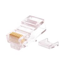 NIKOMAX NMC-RJ88RZ50UD2-100 Коннектор RJ45/8P8C под витую пару, Кат.5e (Класс D), 100МГц, покрытие 50мкд, универсальные ножи, неэкранированный, со вставкой, уп-ка 100шт.