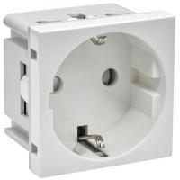 IEK PR-KK40D-RSZH-2-2-K01 PRIMER РКС-20-30-П-К Розетка с заземляющим контактом защитной шторкой и винтовым зажимом (2 модуля) белая