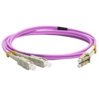 LANMASTER LAN-2LC-2SC/OM4-20 Патч-корд оптический, дуплексный, LC/PC-SС/PC, OM4, LSZH, 20 м
