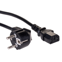 Rem R-10-Cord-C13-S-5 Шнур (кабель) питания с заземлением IEC 320 C13 - Schuko, 3x1.0 кв.мм, 10А, 5 м, черный