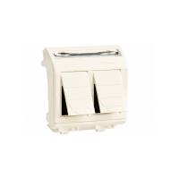ДКС 75643S Компьютерная розетка RJ-45, кат.5Е (2 разъема АМР), слон.кость, 2мод.