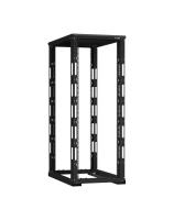 TLK TRD-336080-R-BK Монтажная стойка двухрамная с разборной рамой 19", 33U, Ш600xВ1595xГ800мм, с крышей, в разобранном виде, черный
