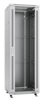 Cabeus SH-05C-37U60/80 Шкаф монтажный телекоммуникационный 19" напольный для распределительного и серверного оборудования 37U 600x800x1833mm (ШхГхВ) передняя стеклянная и задняя сплошная металлическая двери, ручка с замком, цвет серый (RAL 7035)