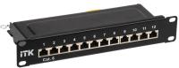 ITK PP12-1UC06S-D05-10 Патч-панель 1U кат.6 STP 12 портов 10" Dual IDC