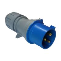LANMASTER LAN-IEC-309-32A1P/M Вилка IEC 309 однофазная 32A, 250V, разборная, синяя