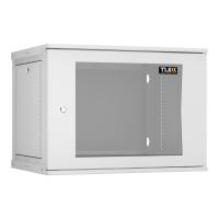 TLK TWI-096045-R-G-GY Настенный разборный шкаф 19", 9U, стеклянная дверь, Ш600хВ436хГ450мм, 1 пара монтажных направляющих, серый