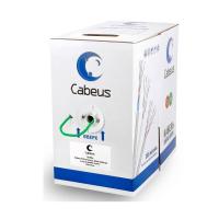 Cabeus FTP-4P-Cat.5e-SOLID-LSZH-GN Кабель витая пара экранированная FTP (F/UTP), категория 5e, 4 пары (24 AWG), одножильный, зеленый, экран - фольга, LSZH, нг(А)-HF, (305 м)