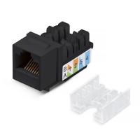 Cabeus KJ-RJ45-Cat.5e-90-SW-BK Вставка Keystone Jack RJ-45, категория 5e, заделка тип 110, черная, со стяжкой