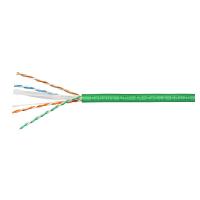 Cabeus UTP-4P-Cat.6-SOLID-LSLTx-GN Кабель витая пара UTP (U/UTP), категория 6, 4 пары (23 AWG), одножильный, нг(А)-LSLTx, зеленый (305 м), системная гарантия 25 лет.