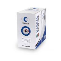 Cabeus UTP-4P-Cat.5e-SOLID-LSZH-RD Кабель витая пара UTP (U/UTP), категория 5e, 4 пары (24 AWG), одножильный, красный, LSZH, нг(А)-HF, (305 м)