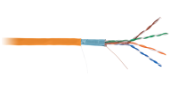 NETLAN EC-UF004-5E-LSZH-OR Кабель F/UTP 4 пары, Кат.5e (Класс D), 100МГц, одножильный, BC (чистая медь), Ø 0.47 мм, внутренний, LSZH нг(B)-HF, оранжевый, 305м