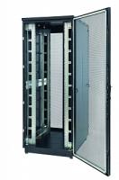 Eurolan 60F-47-8A-34BL Шкаф Racknet S3000 47U 800 × 1000, передняя дверь перфорированная одностворчатая, задняя дверь перфорированная двустворчатая, боковые панели, шнуры заземления, ножки, черный