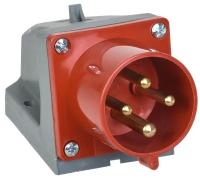 IEK PSR52-032-4 Вилка стац. ССИ-524 32А-6ч 380В 3P+PE IP44
