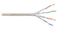 NIKOMAX NMC 9555L-IY Кабель S/FTP 4 пары, Кат.6a (Класс Eа), тест по ISO/IEC, 500МГц, одножильный, BC (чистая медь), 23AWG (0,58мм), полимерный материал нг(А)-LSLTx, внутренний, светло-серый, 500м