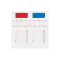 NIKOMAX NMC-PM2P-PF-WT Вставка типа Mosaic 45x45мм, 2 порта, под модули-вставки типа Keystone, со шторками, белая NIKOMAX NMC-PM2P-PF-WT Вставка типа Mosaic 45x45мм, 2 порта, под модули-вставки типа Keystone, со шторками, белая