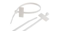 NIKOMAX NMC-CTN200-35-MK-WT-100 Стяжка нейлоновая неоткрывающаяся, 200х3,5мм, с этикеткой, белая, уп-ка 100шт.