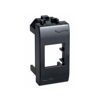 ДКС 77607N Адаптер для информационных разъемов Keystone, черный, 1мод.