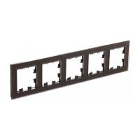 Systeme Electric ATN320605 AtlasDesign Nature 5-постовая рамка, органическое стекло мокко