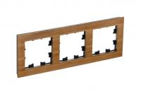 Systeme Electric ATN353203 AtlasDesign Nature 3-постовая рамка, дерево бамбук