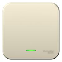 Systeme Electric BLNVA061102 Blanca открытой установки 1-клавишный выключатель (сх.1) с подсвет, 6А, 250В, молочный