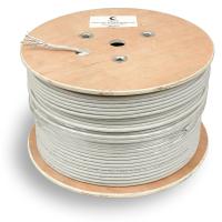 Cabeus STP-4P-Cat.6a-SOLID-IN-PVC Кабель витая пара экранированная STP (U/FTP), категория 6a (10GBE), 4 пары, (23 AWG), одножильный (solid), каждая пара в экране (фольга) (305 м), PVC нг(А)-LS