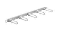 Cabeus JB08-0,5U-GY Кабельный органайзер горизонтальный 19" 0.5U, 5 колец, металлический, цвет серый (RAL7035)