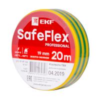 EKF plc-iz-sf-yg Изолента ПВХ желто-зеленая 19мм 20м серии SafeFlex