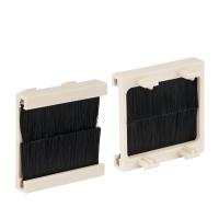 LANMASTER LAN-SIP-23BR-BK Вставка с черным щеточным вводом, 45х45