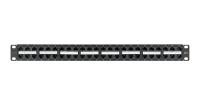 NIKOMAX NMC-RP48UE2-1U-BK Коммутационная панель 19", 1U, 48 портов, Кат.6, RJ45/8P8C, 110/KRONE, T568A/B, неэкранированная, с органайзером, черная - гарантия: 5 лет расширенная / 25 лет системная
