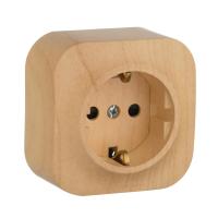 LEGRAND 782280 Розетка 2К+З с защитными шторками - 16 A - 250 В~ - Quteo IP 20 - Дерево