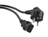 Hyperline PWC-IEC13-SHM-1.8-BK Кабель питания компьютера IEC 320 C13 - Schuko, 3x0.75 кв.мм, 10A, 1.