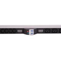Rem R-32-2x(10C13-5C19-A-Am)-1420-K Вертикальный блок розеток Rem-32 на 2 контура по 10 IEC 60320 C13, 5 IEC 60320 C19 с авт., и амп., 2 × 16 А, алюм., 33-38U, колодка