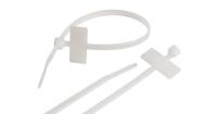 NIKOMAX NMC-CTN100-25-MK-WT-100 Стяжка нейлоновая неоткрывающаяся, 100х2,5мм, с этикеткой, белая, уп-ка 100шт.