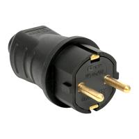 EKF RPS-011-16-230-44 Вилка прямая каучуковая 230В, 2P+PE, 16A, IP44 Марс