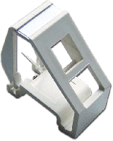 LANMASTER LAN-DRF-1OK-WH Рамка на DIN-рейку для установки модуля типа Keystone, белая