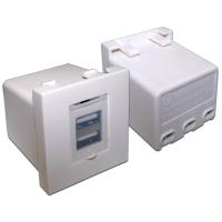 LANMASTER LAN-EZ45x45-2xUSB-WH Модуль USB-зарядки, 2 порта, со шторкой, 2.4A/5V, 45x45, белый