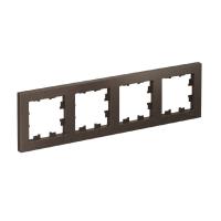 Systeme Electric ATN000604 AtlasDesign 4-постовая рамка, универсальная, мокко Systeme Electric ATN000604 AtlasDesign 4-постовая рамка, универсальная, мокко