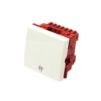 LANMASTER LAN-EC45x45-S14-WH Переключатель перекрестный, значок "решетка", Mosaic 45х45, белый