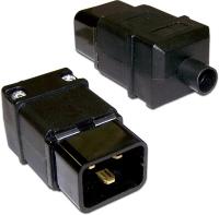 LANMASTER LAN-IEC-320-C20 Вилка IEC 60320 C20, 16A, 250V, разборная, черная