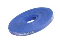NIKOMAX NMC-CTV05M-09-RL-BL Стяжка-липучка нарезаемая, в рулоне 5м, ширина 9мм, синяя