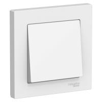 Systeme Electric ATN000112 AtlasDesign 1-клавишный выключатель, сх.1, 10АХ, в сборе, белый