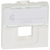 LEGRAND 78604 Лицевая панель для информационных розеток - Программа Mosaic - для коннектора формата Keystone - 2 модуля - белый