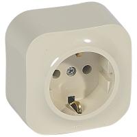 LEGRAND 782241 Розетка 2К+З без шторок - 16 A - 250 В~ - Quteo IP 20 - Слоновая кость