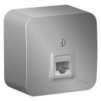 Systeme Electric BLNIA045003 Blanca открытой установки розетка компьютерная RJ45, кат.5E, изол.пл.,алюминий